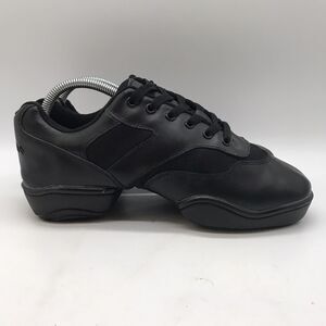 Revolution 901 Black Leather Split Sole Dance Shoe Women's 9.5 AD M Jazz Lace Up